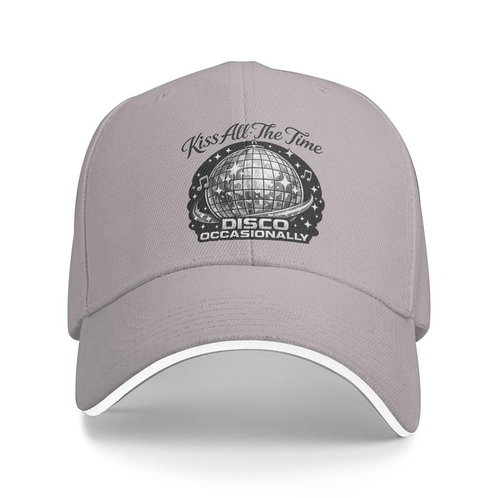 Kiss All The Time Disco Harrys Baseball Caps Hip Hop Styles Sandwich Hat Unisex Polyester Dad Hat Fishing