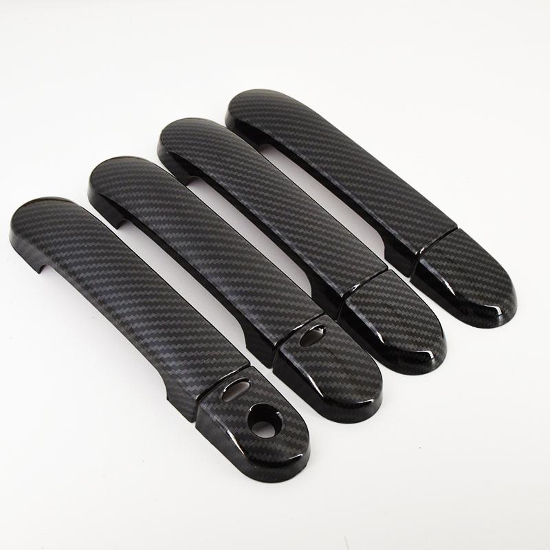 Carbon Fiber Patterns Side Door Handle Cover Trim For Nissan Tiida Versa Latio First Generation C11 2004-2012