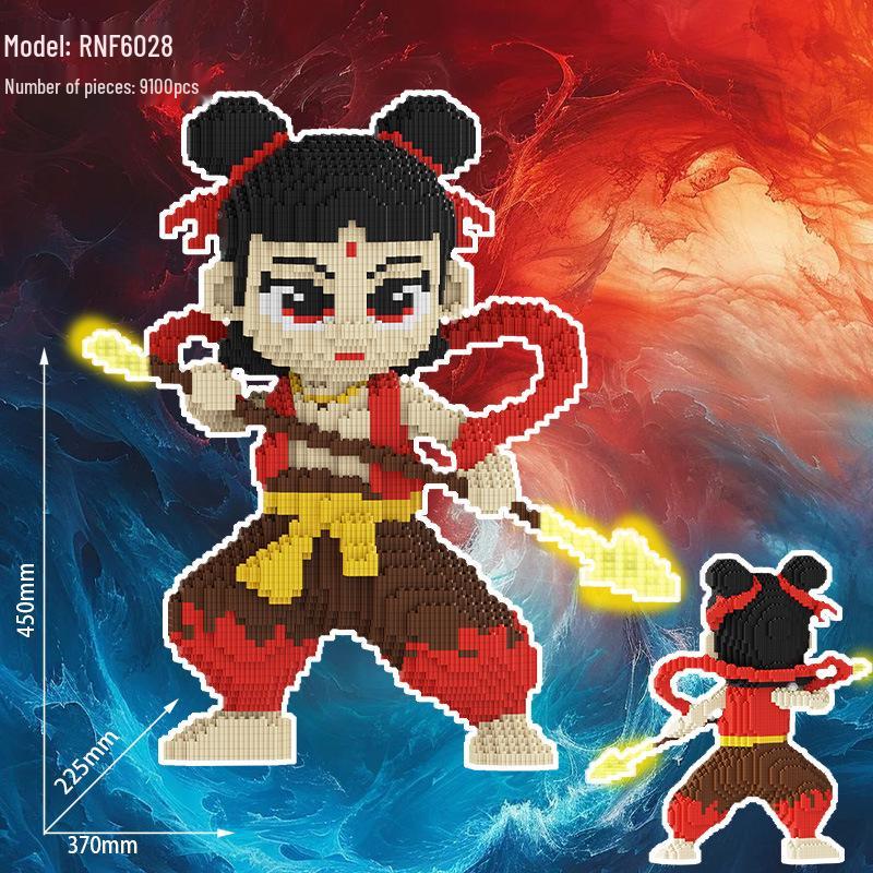 Nezha Luminous Building Blocks: Challenging Children's Educational Puzzle Toy