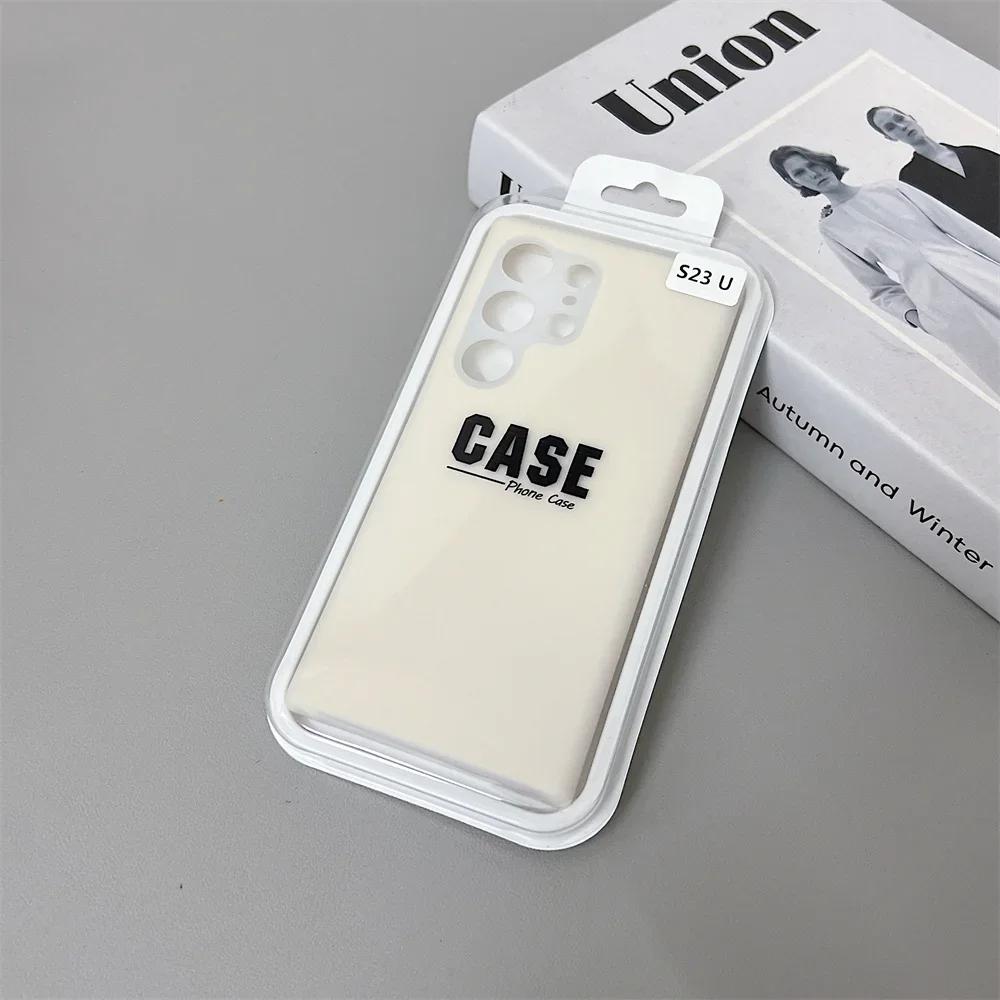 Luxury Silica Gel Jelly Liquid Silicone Case for Samsung Galaxy S25 S24 S23 Ultra Plus S24FE S23FE Anti-fall Clear Hard Cover