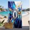 Пляжний рушник з принтом Chelsea FC, швидковисихаючий, м'який, портативний, великий прямокутний пляжний килимок для подорожей, басейну