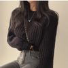 Korean Pink Puff Sleeve Sweater for Women – Autumn/Winter Fashion, Soft and Loose Royal Sister Style Pullover