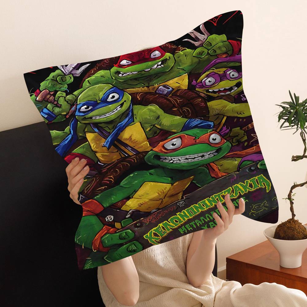 N-Ninja Turtles Anime Pillow Cover For Bedroom Room And Living Room Sofa Decorative Cushion Cover