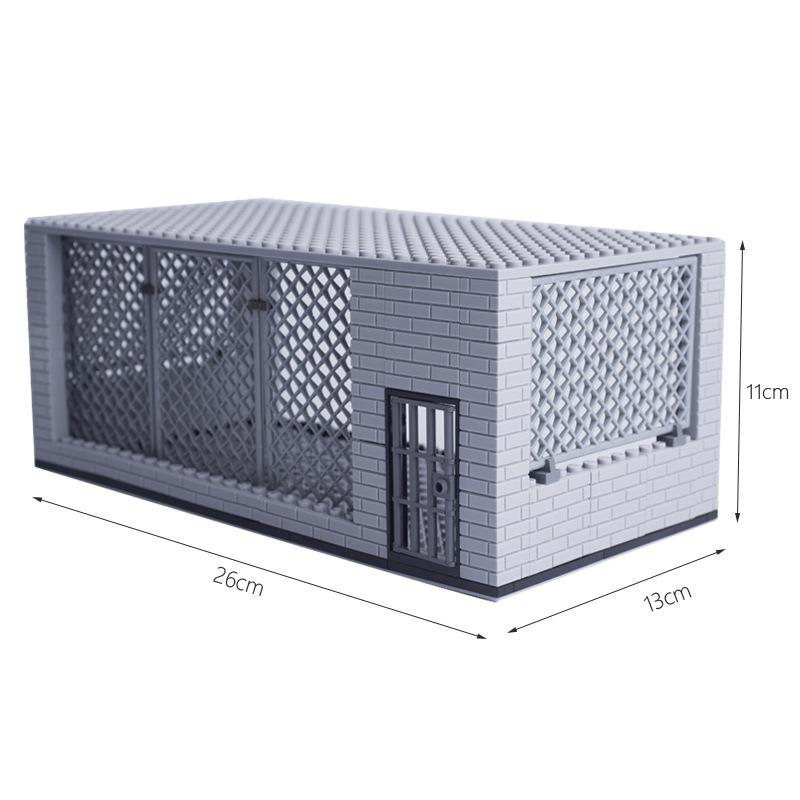 

Полицейская фигурка тюремная клетка клетка сцена сращивание мелких частиц строительный блок игрушка сумка other серый