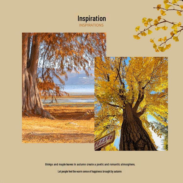 Everle Late Autumn Ginkgo & Maple Leaf Beaded DIY Bracelet Accessories