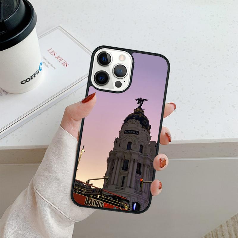 

Мадрид Столица Испания Чехол для телефона Для iPhone 17 Air 16 16e 15 14 plus 11 12 13 pro max Защитный чехол coque iPhone 11pro max