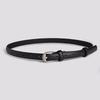 Women Simple Leather Waist Belt Office Casual Fashion Round Buckle Metal