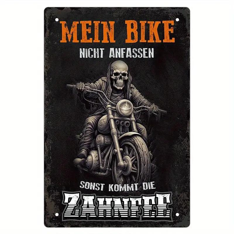 German Vintage Garage Tool Phrases Metal Sign,Retro Decorative Plaque, Home Wall ,Studio Room Man Cave Workshop Industrial Decor