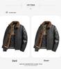 Men's 2025 Winter PU Leather Jacket with Detachable Fur Collar – Thick, Warm, and Casual Dad's Wear