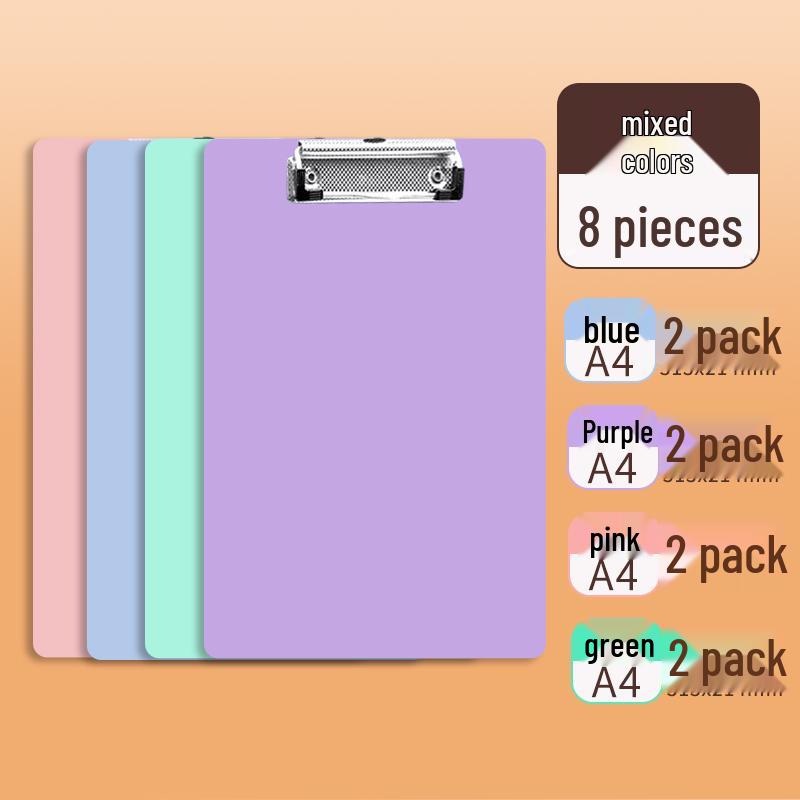 Morandi A4 Clipboard with Strong Clip for Writing, Office, and Meeting Notes