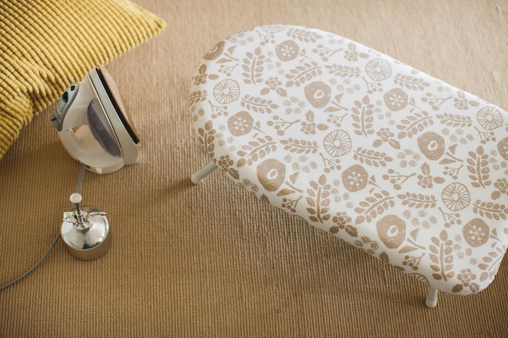 Yamazaki Jitsugyo Floral Pattern Scandinavian Style Living Standard Steam Ironing Board Blue Approx. W60XD36XH20cm 4011