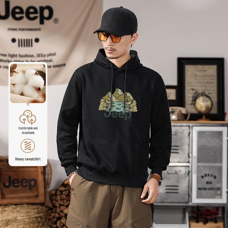 JEEP Men s Fashion Hooded Sweatshirt M
