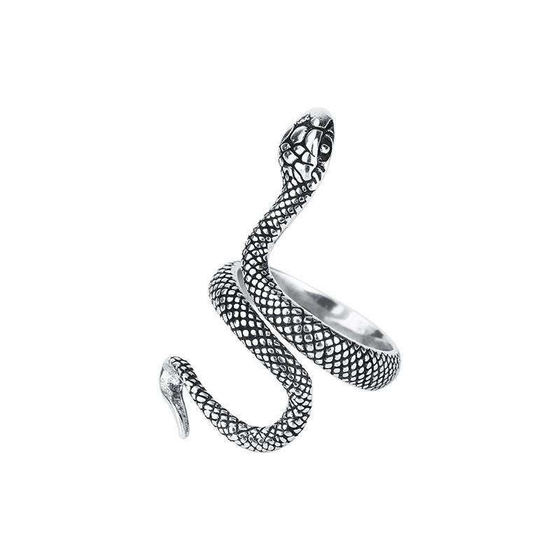 Elegant Golden Snake Ring Woman Girls Vintage Rings Men Popular Gothic Spirit Snake Ring Jewelry Gift Adjustable