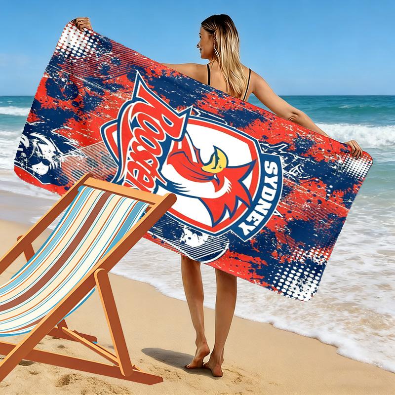 Sydney Red & White Eagles 2D Flat Print Beach Towel, Large Soft Quick Dry Towel for Beach Camping SwimmingZSTJ0915400