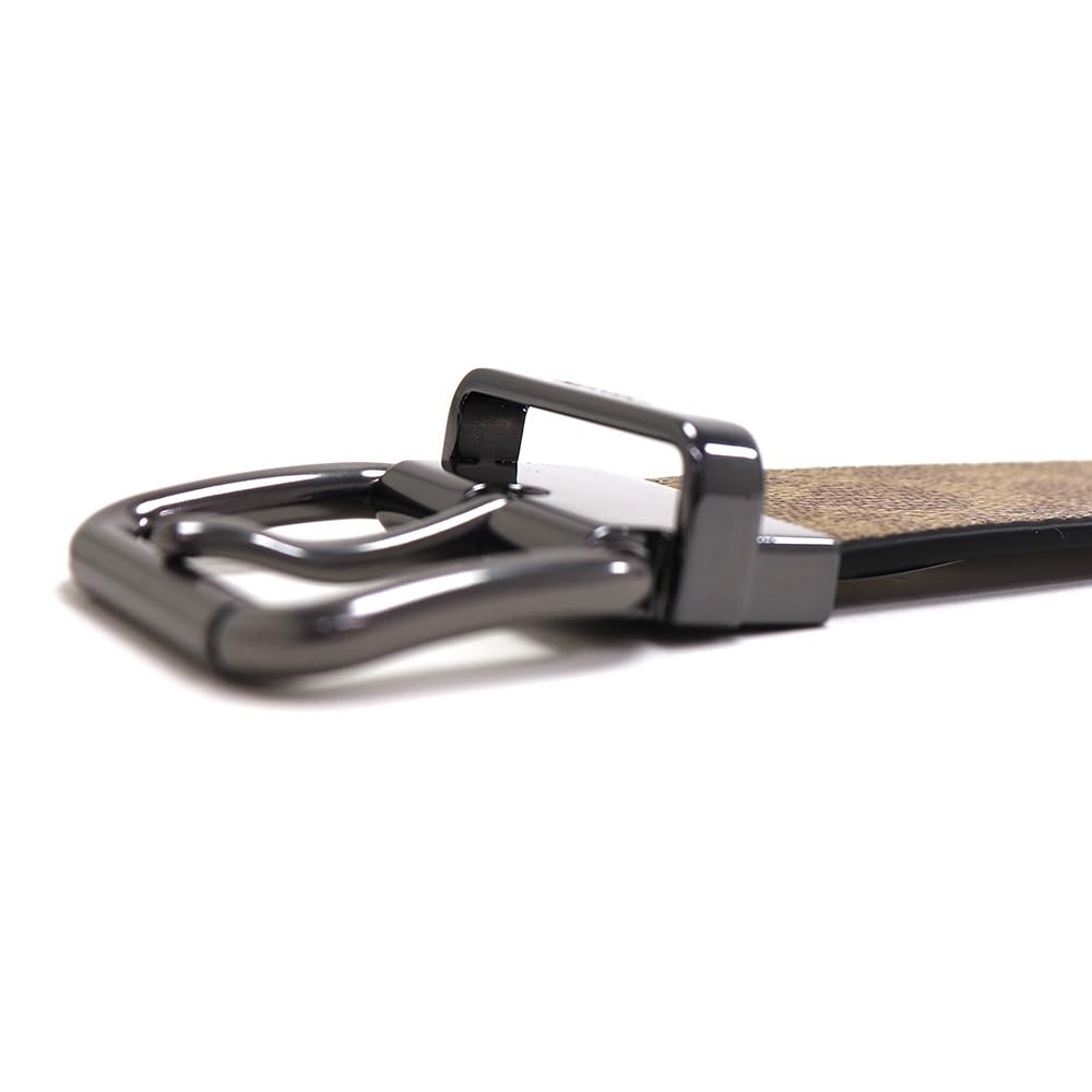 Coach Reversible Belt in Tan and CY922 QBRMO Men's Charcoal, [Used]