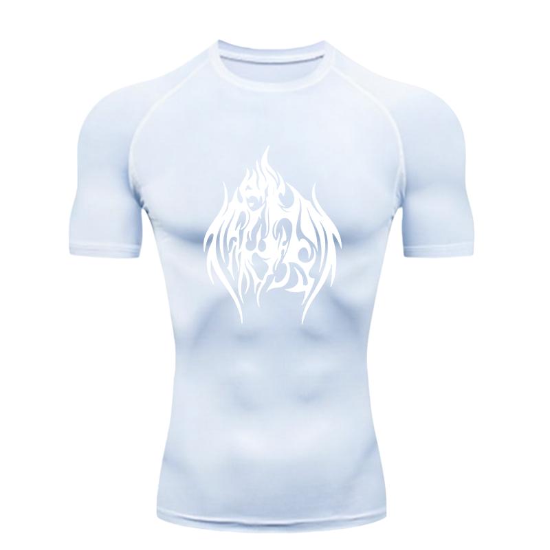 Men's Sports T-shirt Training Fitness Summer Compression Workout Quick Drying Gym Jogging Moisture-Wicking Breathable Slim Fit