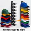 Cabide para Boné de Baseball Montado na Parede Organizador de Chapéus Suporta até 10 Chapéus Economizador de Espaço Suporte para Bonés Cabide para Chapéu para Porta Guarda-Roupa Quarto Dormitório