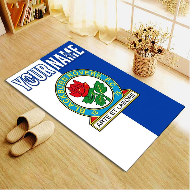 Custom Name Blackburn Rovers Carpet Rug for Living Room Bedroom Home Sofa Decoration,Kids Play Non-slip Floor Mat
