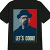 Herren Freizeit Grafik-T-Shirt mit "Let's Cook!"""Print & Vintage Charakter Design - Schwarzes Sommer-T-Shirt mit Rundhalsausschnitt, Normale Passform, Ideales Geschenk für Männer"""