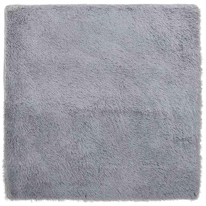 VidaXL Shaggy Rug with Long Pile Light Grey 160x160 Cm Polyester, Rug, Bedroom Rug, Modern Rug, Living Room Rug, 4102874