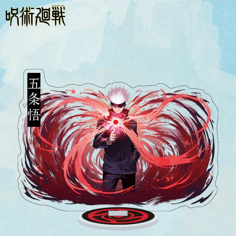 Cartoon Anime Jujutsu Kaisen Figures Acrylic Stand Manga Gojo Satoru Figurines Garage Kits GK Ornaments Decoration Plaything