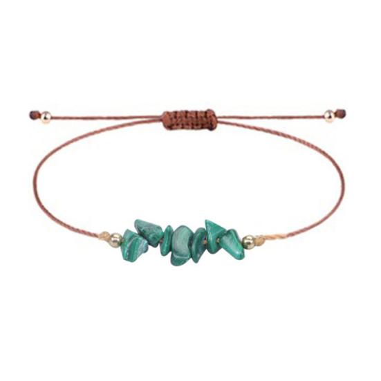 Gemstone Bracelet Women Men Adjustable Braided Crystal Bracelet Boho String
