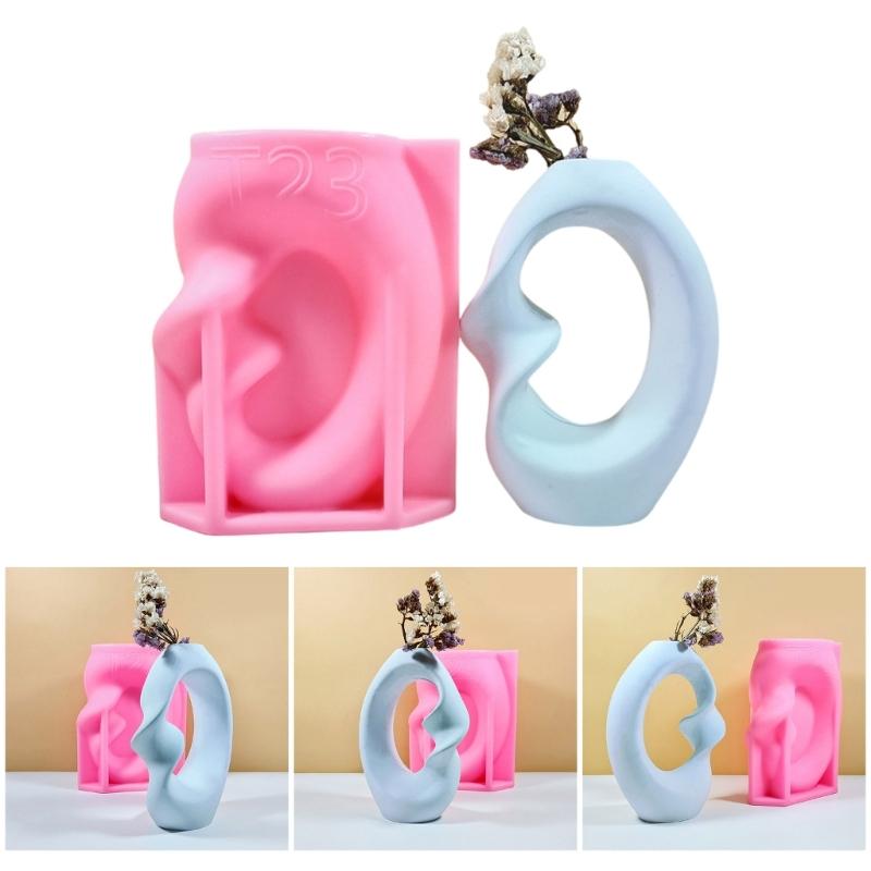 Minimalist Art Vase Silicone Mold Unique Home Decors Pieces Creating Mould Unique Nordic Style Vase Silicone Mold