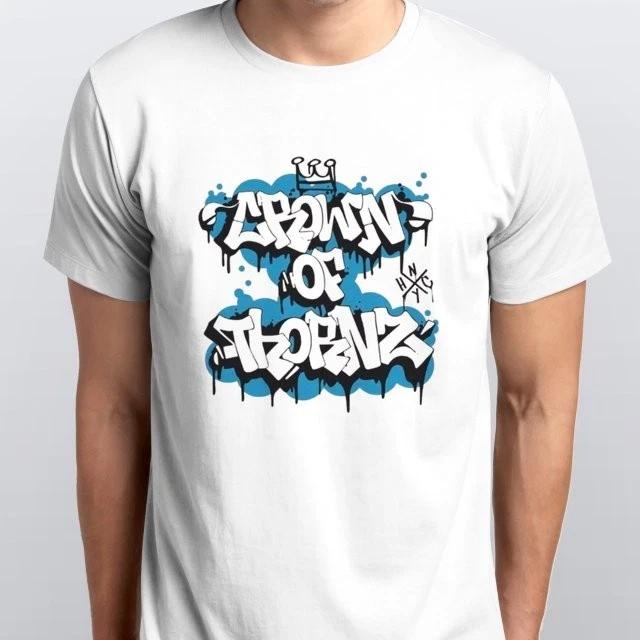 

CROWN OF THORNZ T-SHIRT sizes S M L XL XXL colours Ash Black, White S