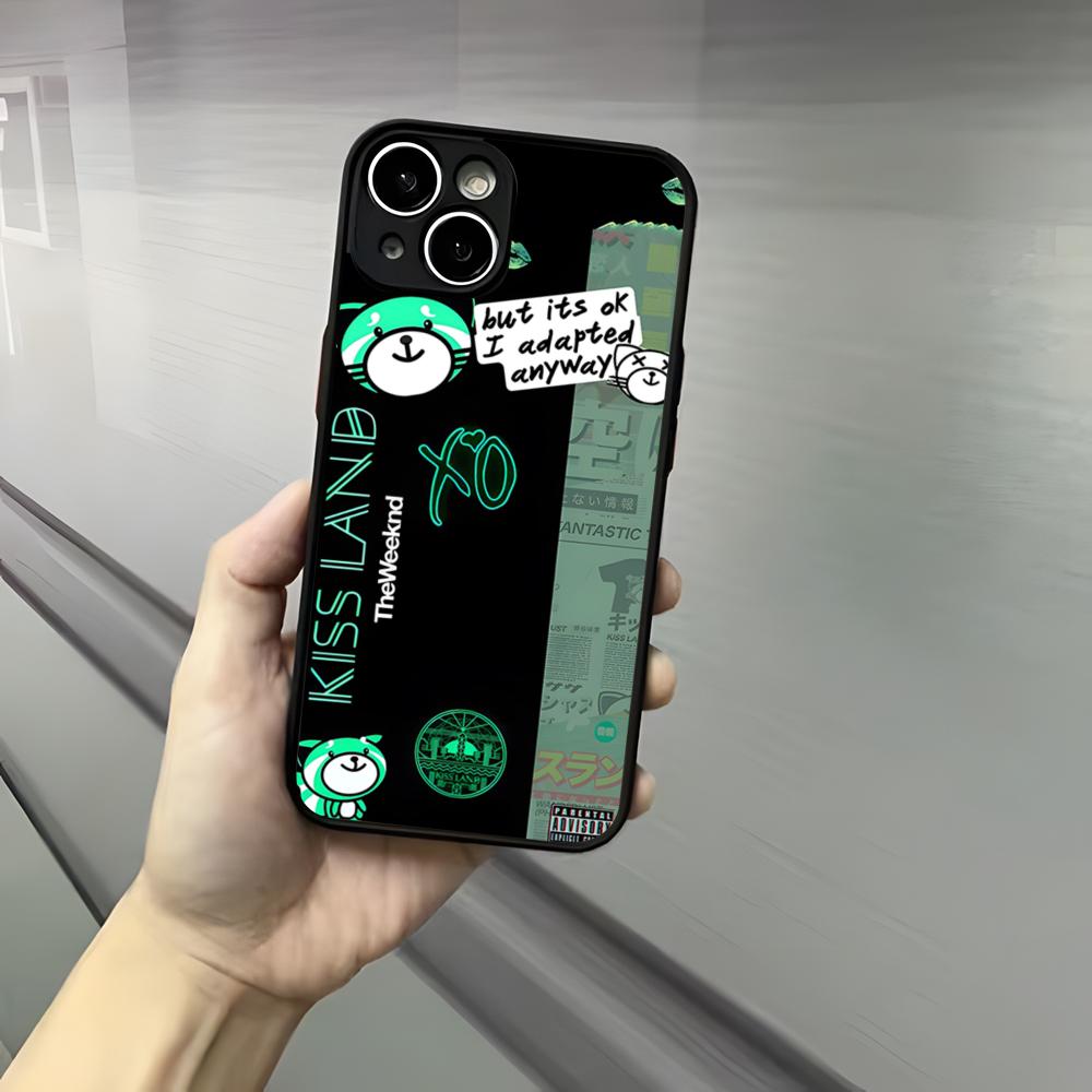 The Weeknd Kiss Land Phone Case For Iphone 17 16 15 14 13 12 Pro Max Xr Air Plus Skin Feel Black Hard Shell Cover