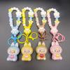 Cross Border Popular Sitting Posture Labubu Keychain Labubu Cross Dressing Cute Doll Small Gift