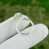 Mothers day Sale Sterling Silver Natural Green Amethyst Wife Promise Ring US 7.5