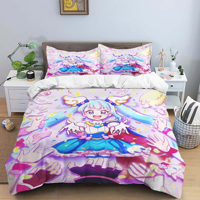 The Three-piece Pretty Cure Bedding Set—which Includes A Duvet Cover and Two Pillowcases—is The Perfect Holiday Choice.