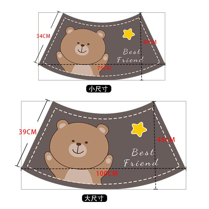 Kreskówkowa Domowa Mata Podłogowa do Łazienki Ziemia Okrzemkowa Chłonna Miękka Mata Drzwi do Toalety Wachlarzowa Zakrzywiona Szybkoschnąca Antypoślizgowa Mata Pod Stopy