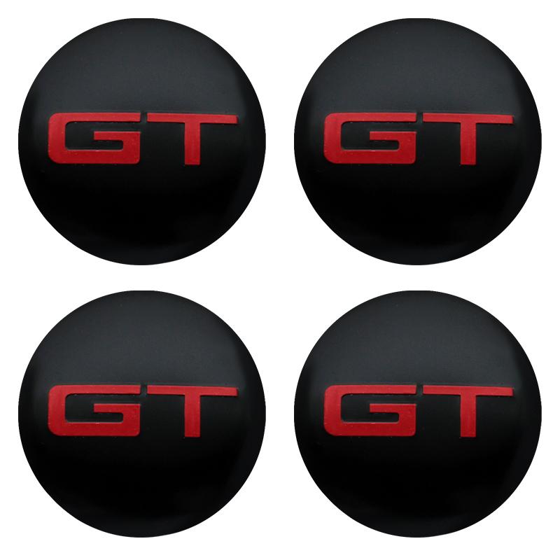 AACF1 4Pcs Car 56/60mm GT Logo Wheel Center Hub Caps Badge Sticker Styling Decal For Peugeot 206 Ford Focus Mk2 Mini Cooper Kia Optima