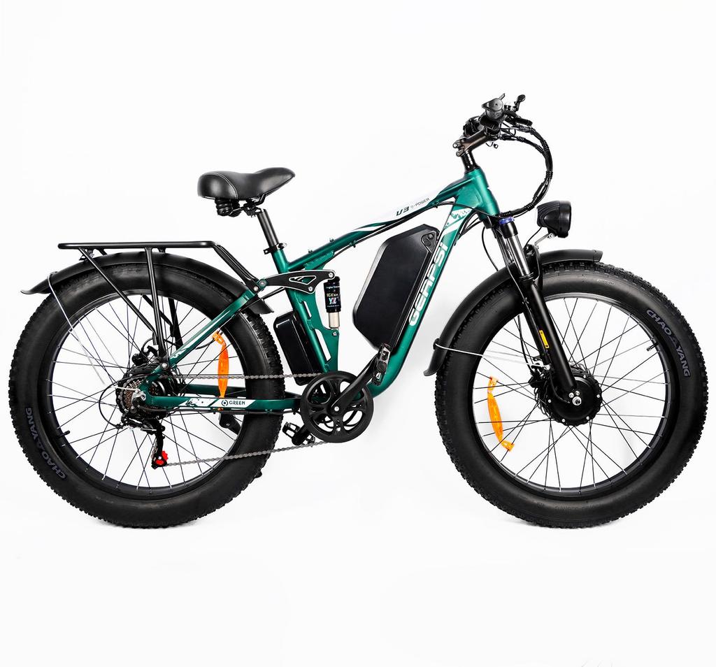 Baolujie DP-2603-DJ 1500*2 Dualmotor Elektrofahrrad 52V25AH Akku 26 Zoll Verbreiterter All-Terrain-Reifen E-Mountainbike Für Erwachsene