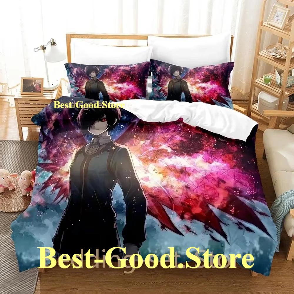 Tokyo Ghoul Touka Kirishima Bedding Set Single Twin Full Queen King Size Bed Set Adult Kid Bedroom Duvetcover Sets Anime Bed