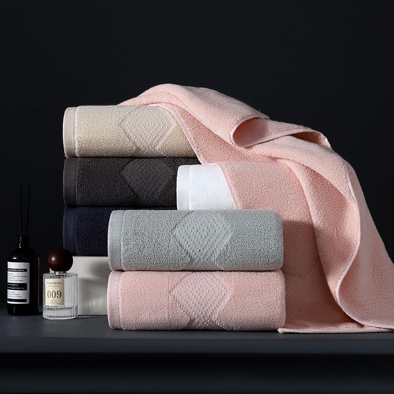 Premium All-Cotton Bath Towel: Thick, Soft, Absorbent, Antibacterial, Embroidered for Household and Hotel Use