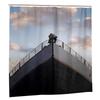 Titanic-Inspiriertes Deck-Szenen Duschvorhang, Dramatischer Himmel & Schiff Design, Maschinenwaschbar Nautische Badezimmer Dekoration