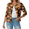 Women's Fashionable, Casual, Comfortable Halloween Print Cardigan Jacket