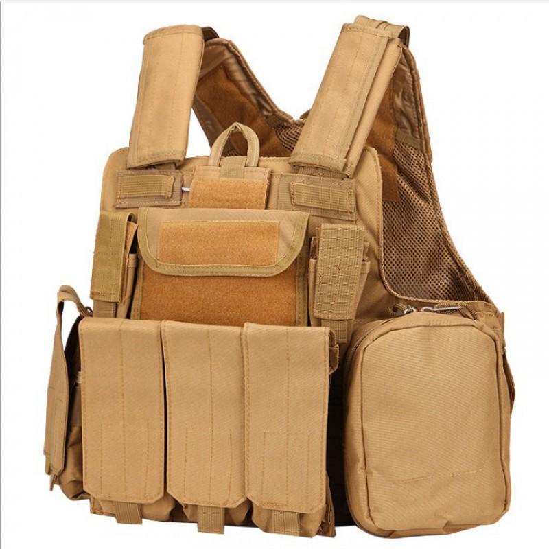 Factory Outdoor Training Camouflage Vest Protective CS Equipment Eight-piece Belly Pocket