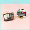 Colorful Cartoon Creative Personality Brooch Featuring Geometric Shapes In Alloy Material