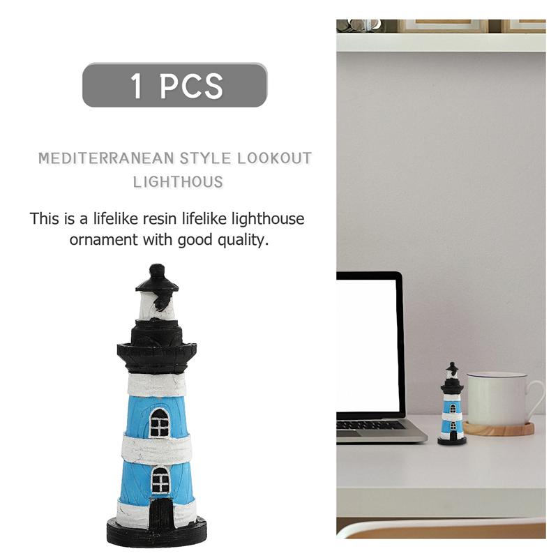 1 Stück Harz Leuchtturm Nautischer Leuchtturm Tischornament Partydeko Sandtisch Aquarium Fischtank Deko Ornamente