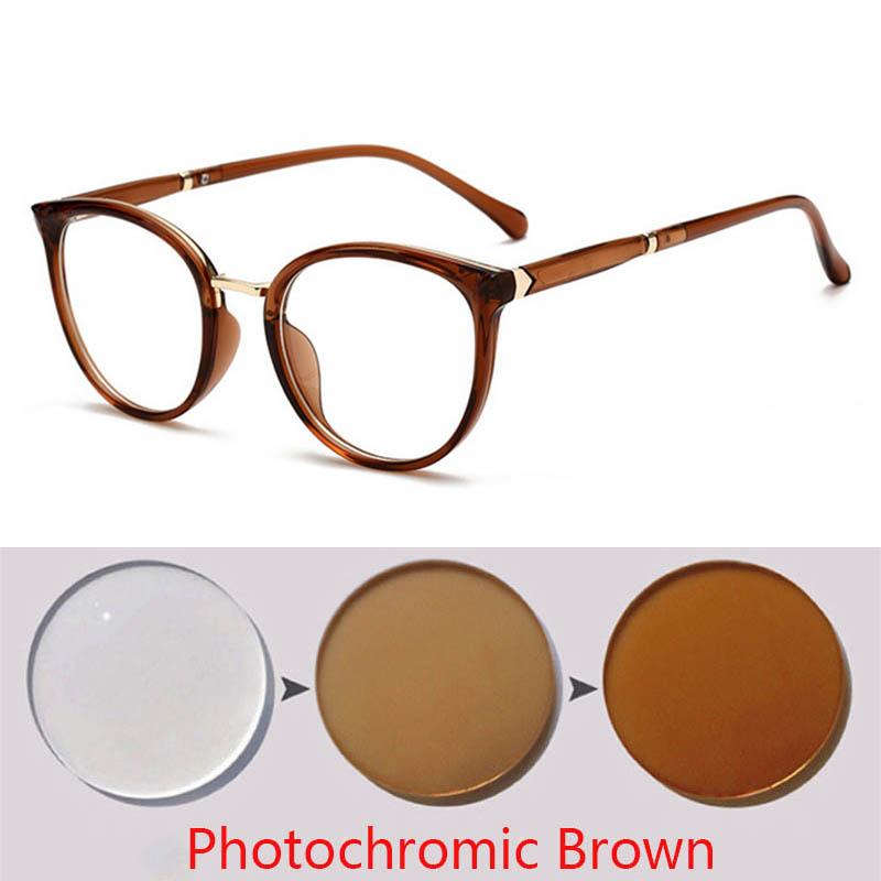 Spring Leg Anti-blue Light Oval Prescription Eyeglasses Women TR90 Cat Eye Short-sight Eyewear Diopter 0 -0.5 -0.75 -1.0 To -6.0