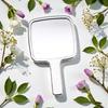 Square Hand Mirror Metal Hand Mirror Portable Makeup Mirror Large