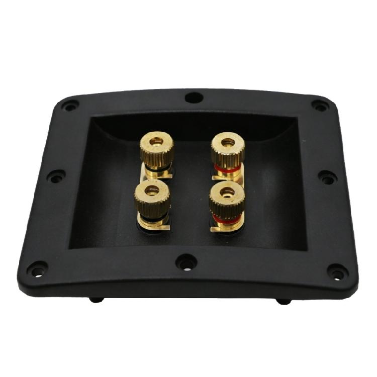 Speaker Post Link Plates 1Pair, Gold Tone Metal Bridge Plates for Home Speaker Binding Post Use and Daily Repair