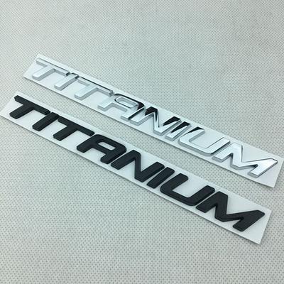 1X 3D Metal TITANIUM Rear Trunk Emblem Chrome Badge Car Sticker Decals Fit for Mondeo Taurus Ecosport Car Styling