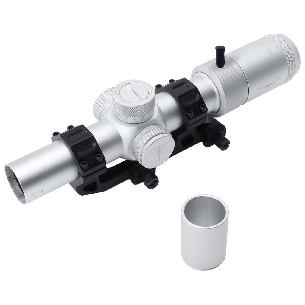 T-EAGLE 1.2-6x24IR Riflescope, RHK-SL Variable Magnification, Short Scope, Mil-Dot, One-Piece Mount (SL)