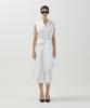 Meuameu Off-Sleeve Tied Shirt Dress