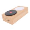 Record Player Bluetooth Speaker with Night Light Wooden Bluetooth 5.0 3 Modes Portable Wireless Turntable Speaker for