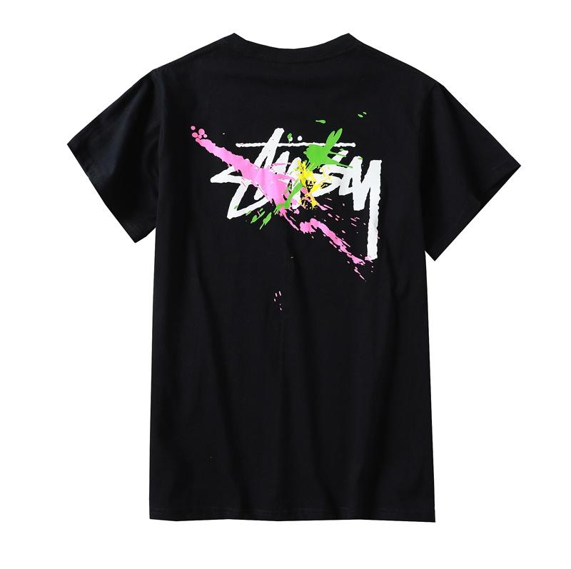 

Stussy Short-Sleeved Splash Ink 2019 Summer Splash Ink Unisex T-Shirt Loose